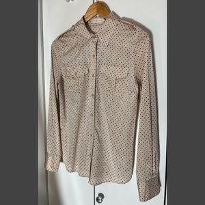 Tory Buch polka dot silk shirt -size 6